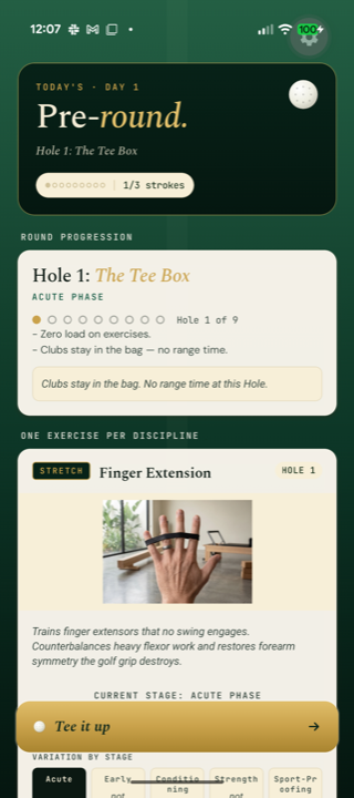 Golf Elbow Oracle, pre-round brief