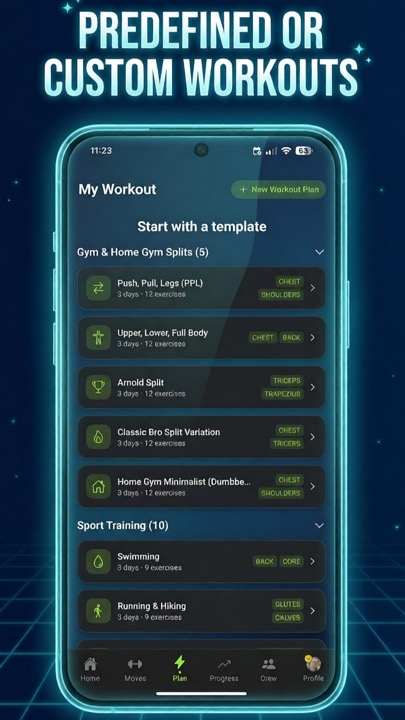 Personal Trainer, template builder