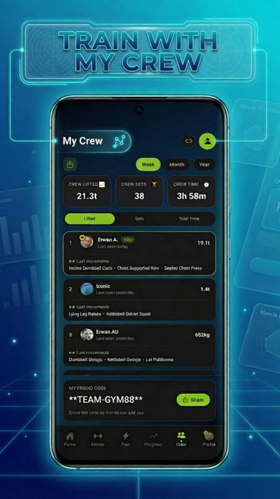 Personal Trainer, crew leaderboard