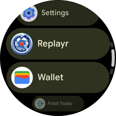 ReplayR, Wear OS menu