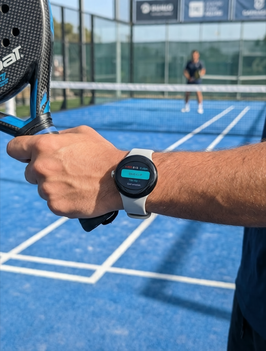 ReplayR, Wear OS during a padel session